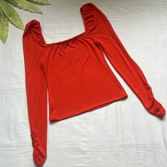 Nwt Something Navy Square Neck Slim Knit Top - Picture 6 of 8